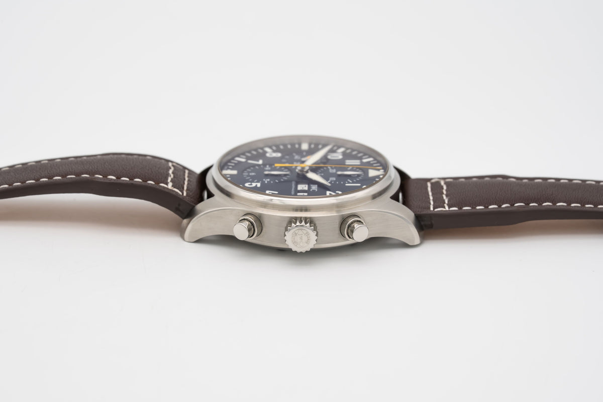 IWC Fliegeruhr Chronograph IW377729 Special Edition Pilot Stahl Automatik 43mm Papers