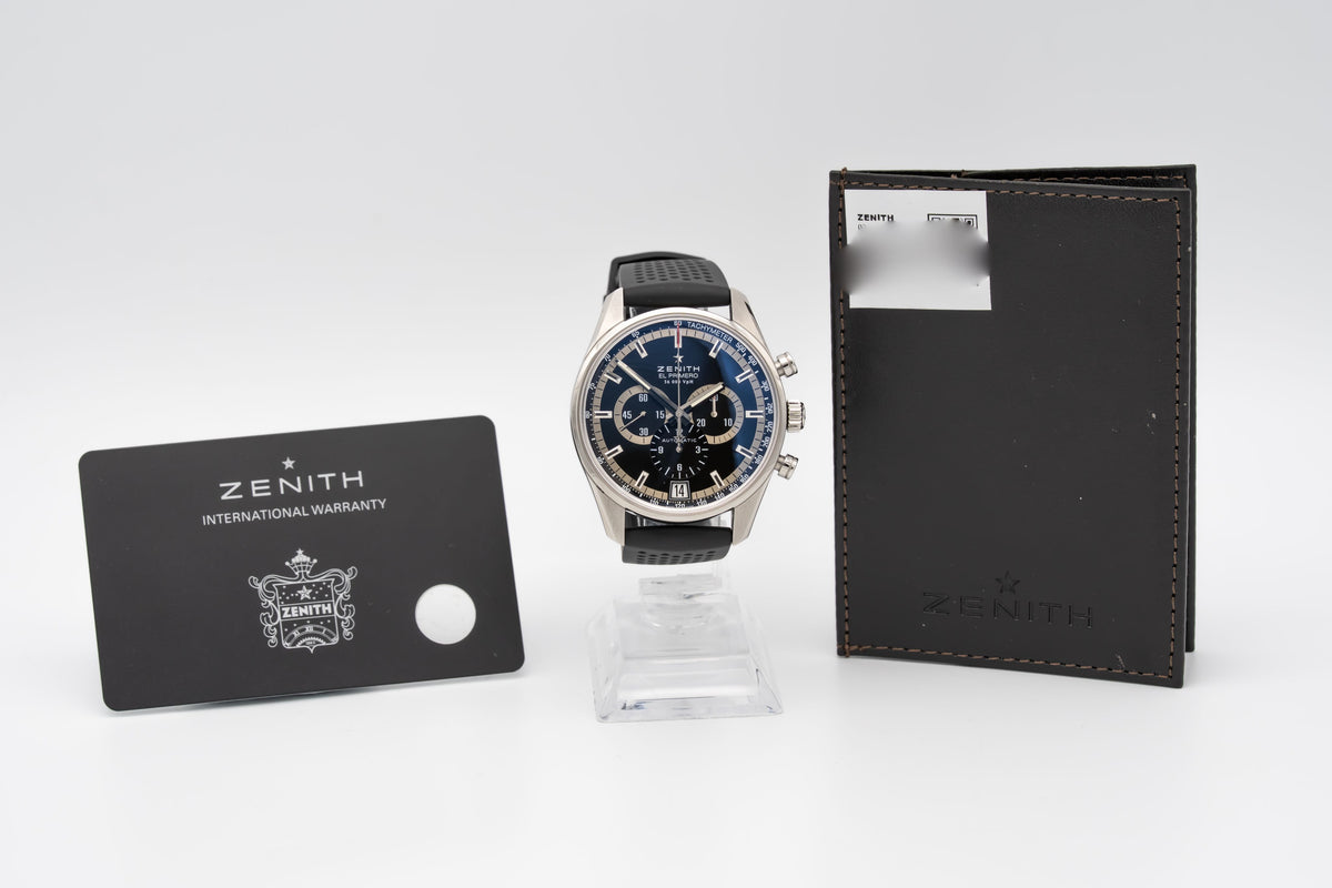 Zenith El Primero 36'000 VpH Stainless Steel Automatic 42mm Papers