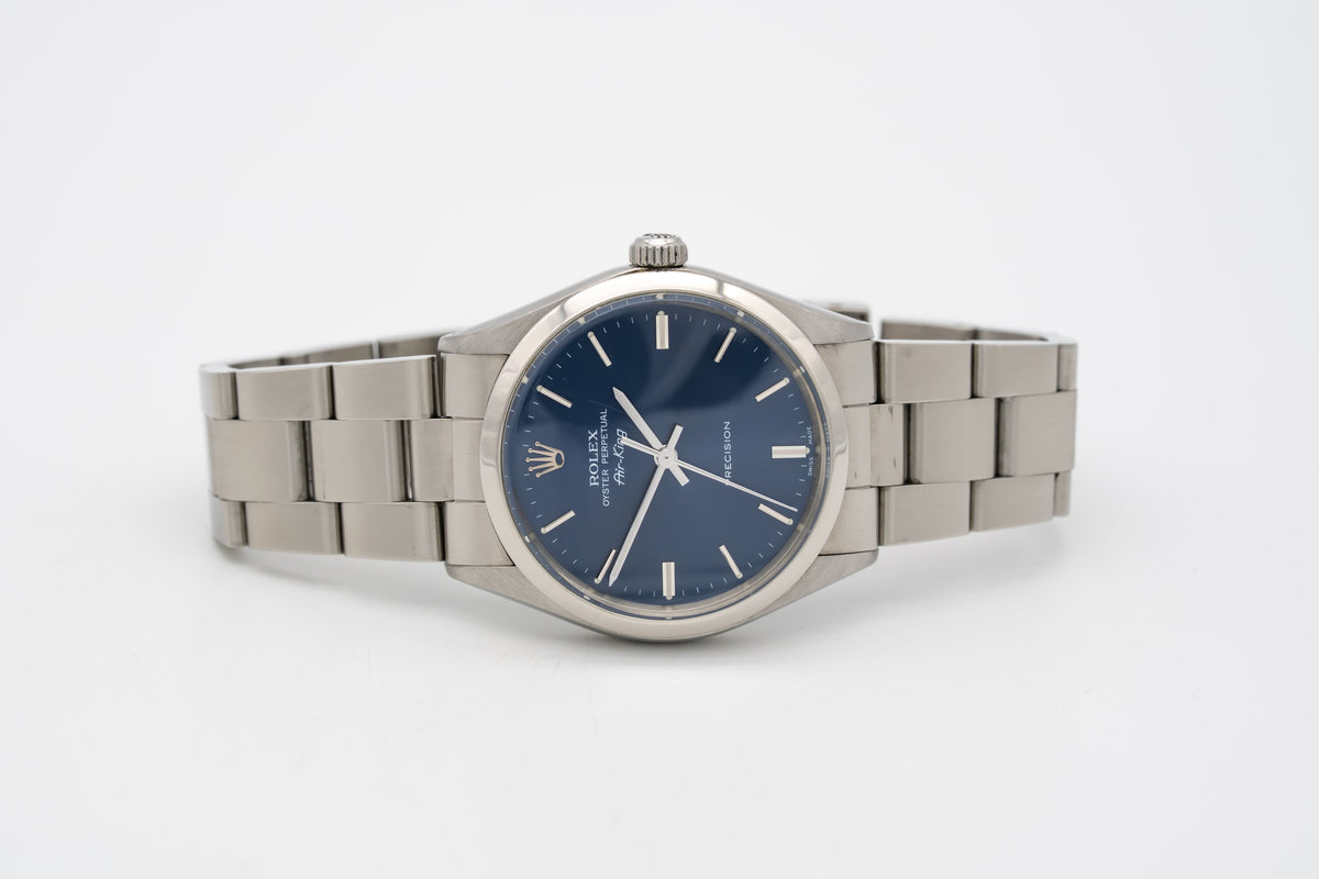 Rolex Air King 5500 Rare Blue Dial Stainless Steel Automatic 34mm