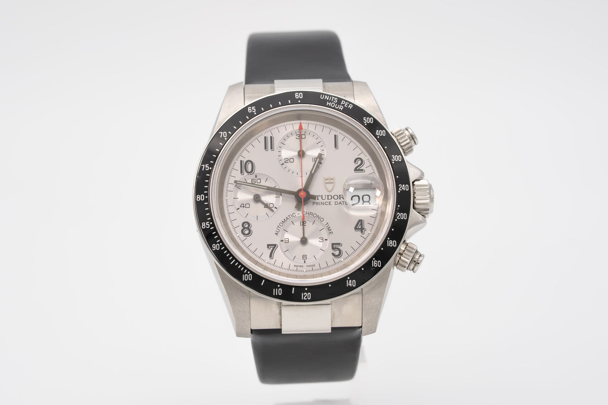 Tudor Prince Date 79280 Rare Unpolished Chrono Stahl Automatik 40mm Papers
