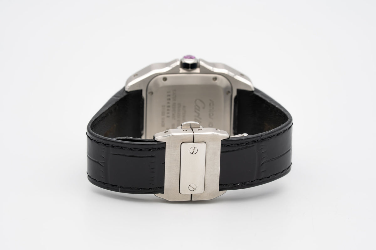 Cartier Santos 100 W20133X8 Pink Dial Stainless Steel Automatic Papers