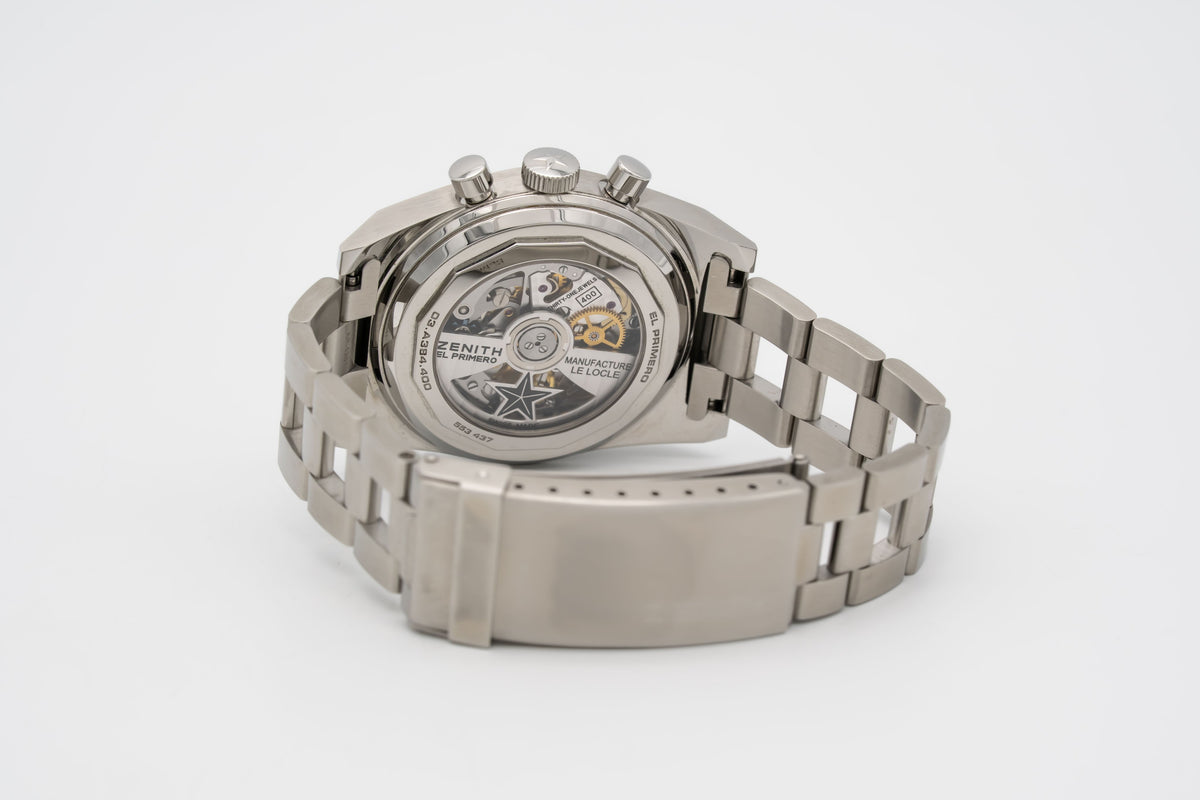 Zenith El Primero Chronomaster Rare Unpolished Like New Steel Automatic Papers 37mm