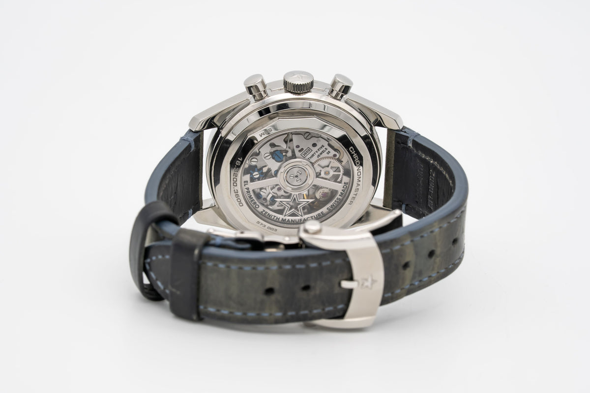Zenith Chronomaster Original 38 Mm MOP Factory Diamonds Stainless Steel Automatic 38mm