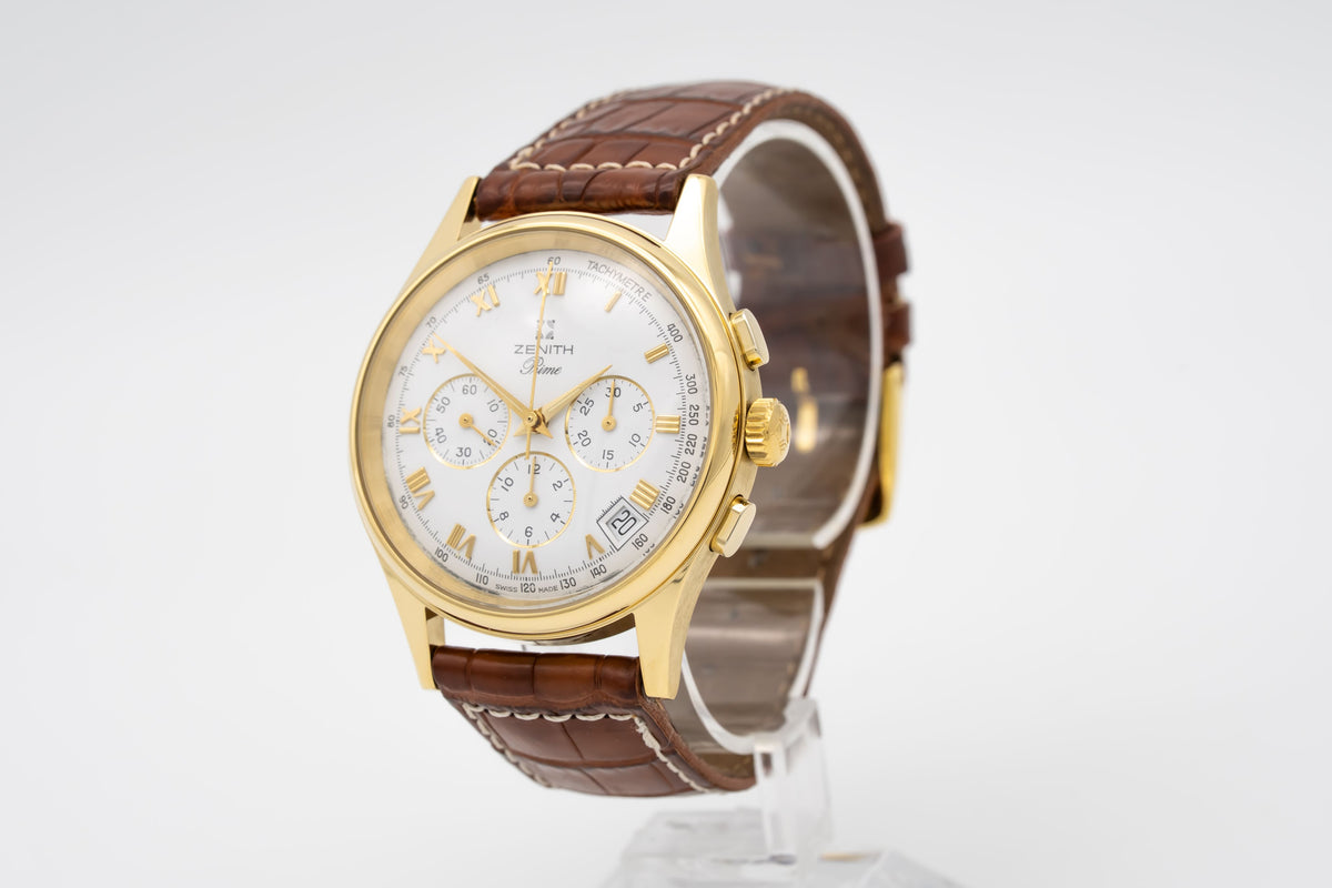 Zenith Prime 18 Karat Yellow Gold Manual Winding 38mm Gelbgold 750