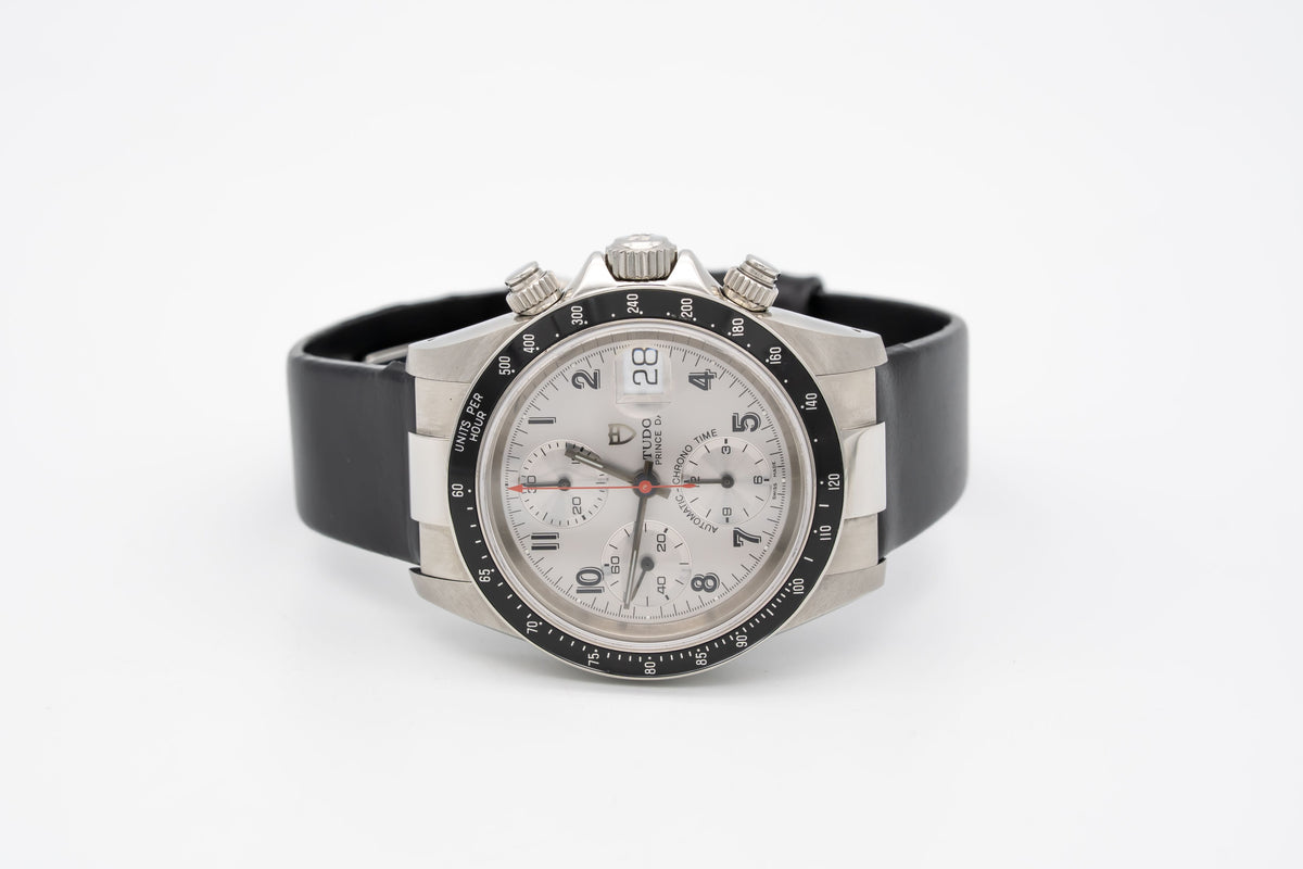 Tudor Prince Date 79280 Rare Unpolished Chrono Stahl Automatik 40mm Papers