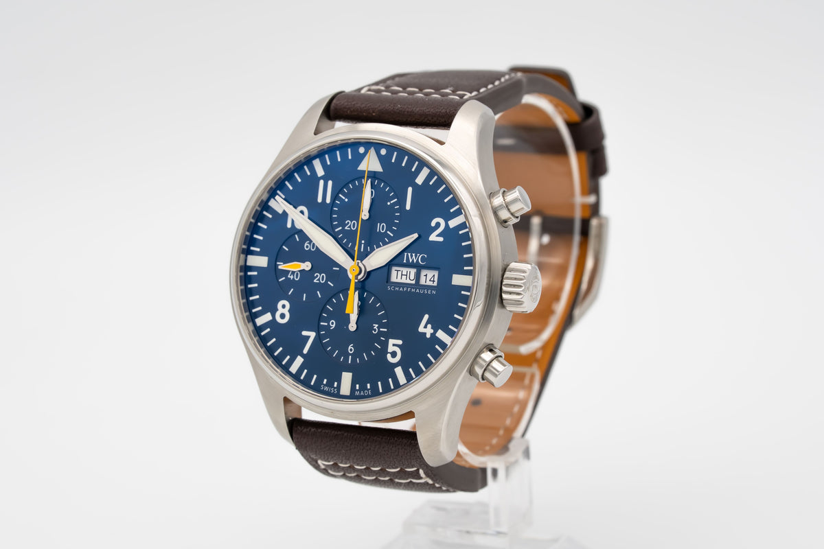 IWC Fliegeruhr Chronograph IW377729 Special Edition Pilot Stahl Automatik 43mm Papers