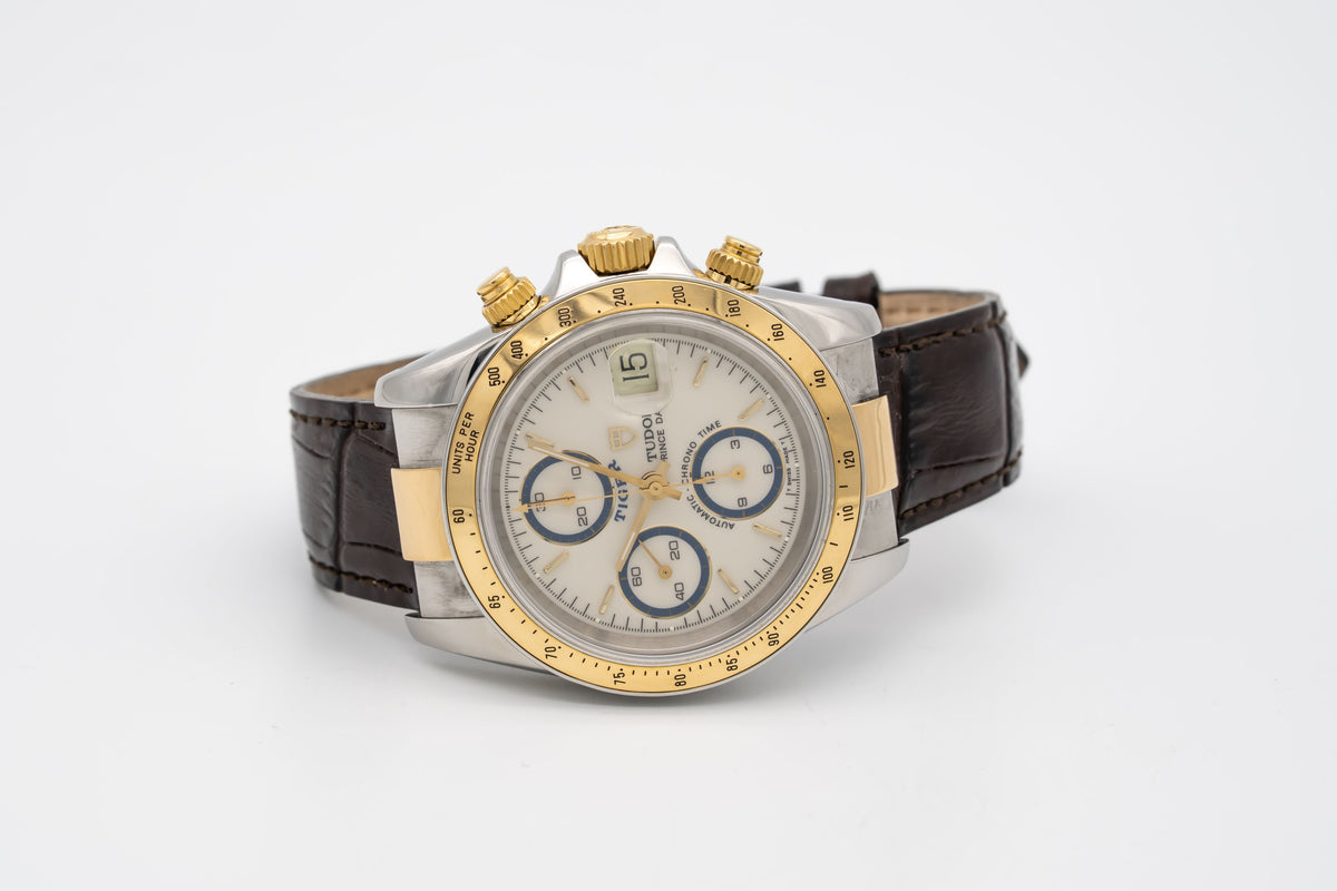 Tudor Tiger Prince Date 79263 Stahl Gelbgold 750 Chronograph Automatik 40mm