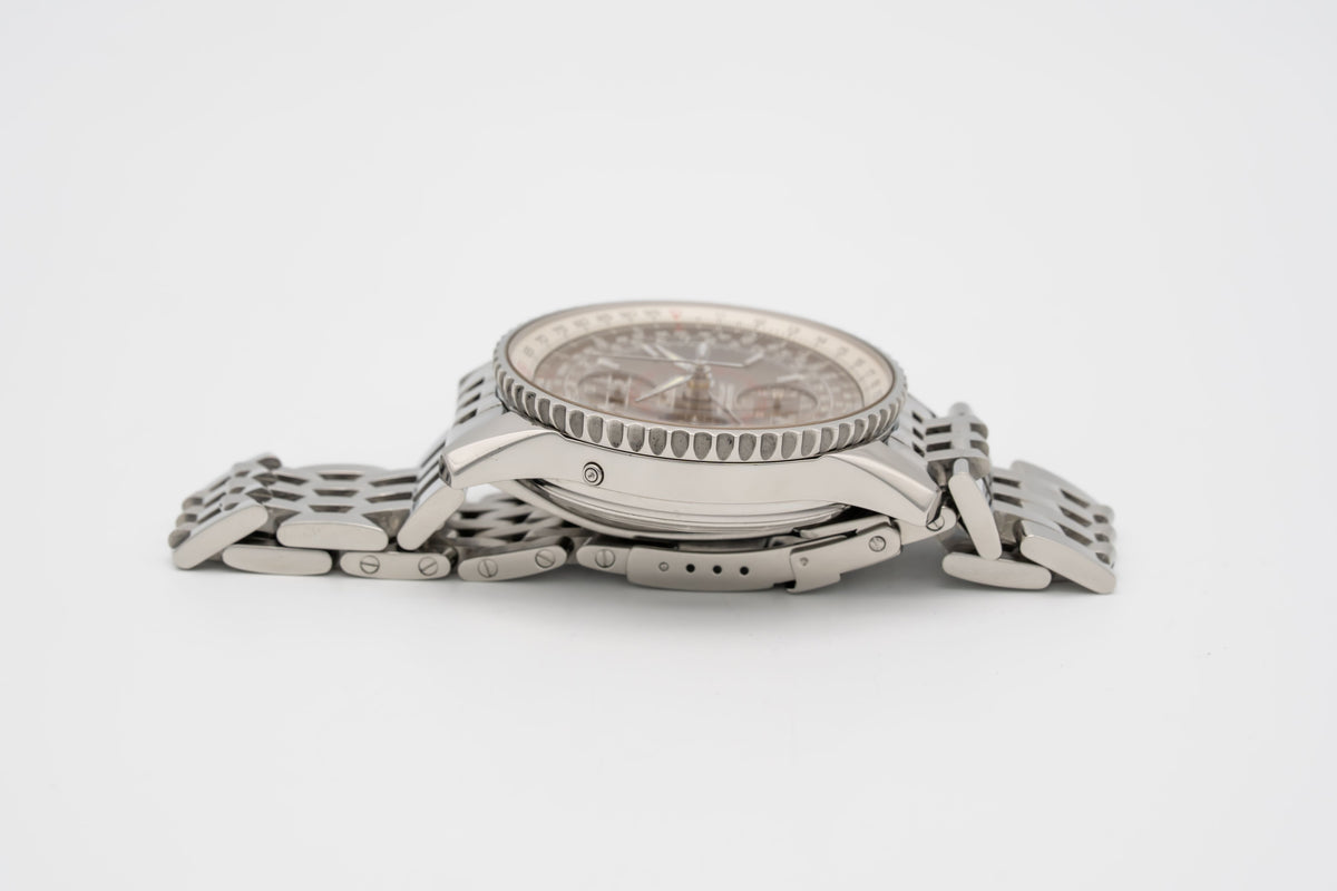 Breitling Montbrillant Datora Navitimer Montbrillant Datora A21330 Brown Dial Stahl Automatik 43mm