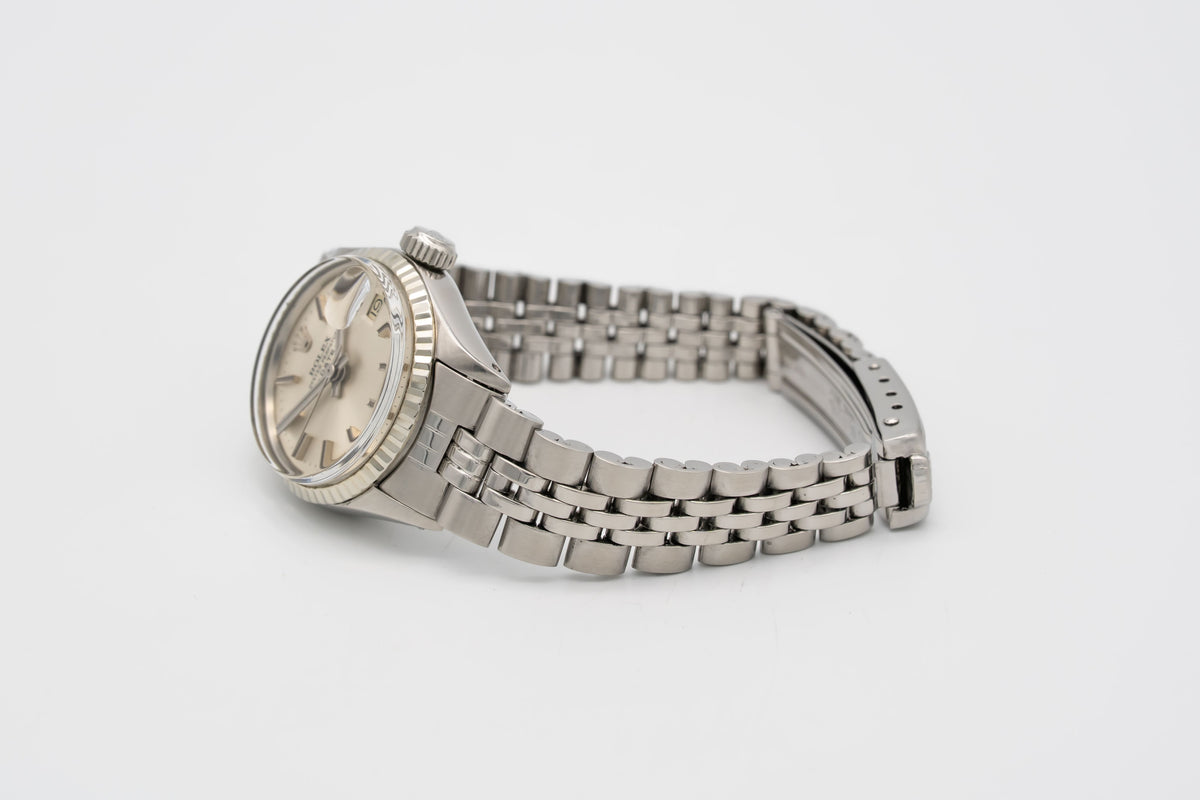 Rolex Oyster Perpetual Lady Date 6517 Stahl Weissgold 750 Automatik 26mm Service Papers