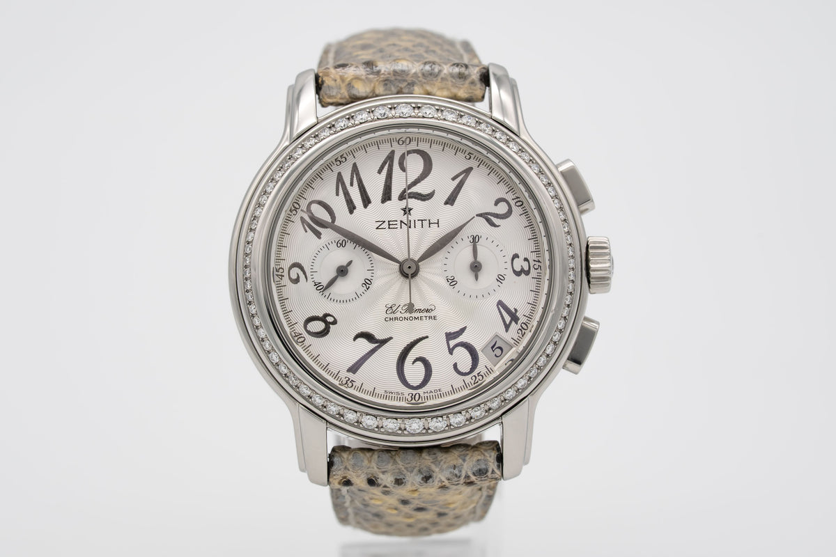 Zenith El Primero Chronomaster Star Factory Diamonds Stainless Steel Automatic 37.5mm