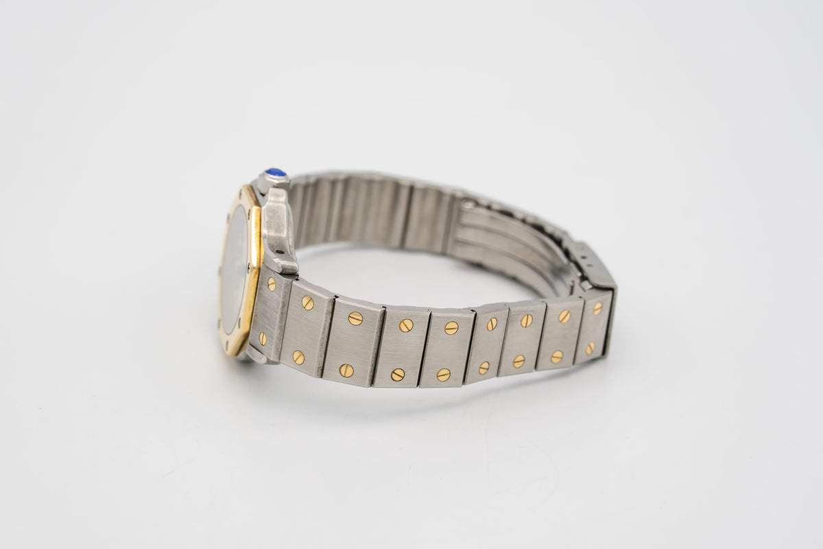 Cartier Santos Octagon Lady Unpolished Stahl Gelbgold 750 25mm