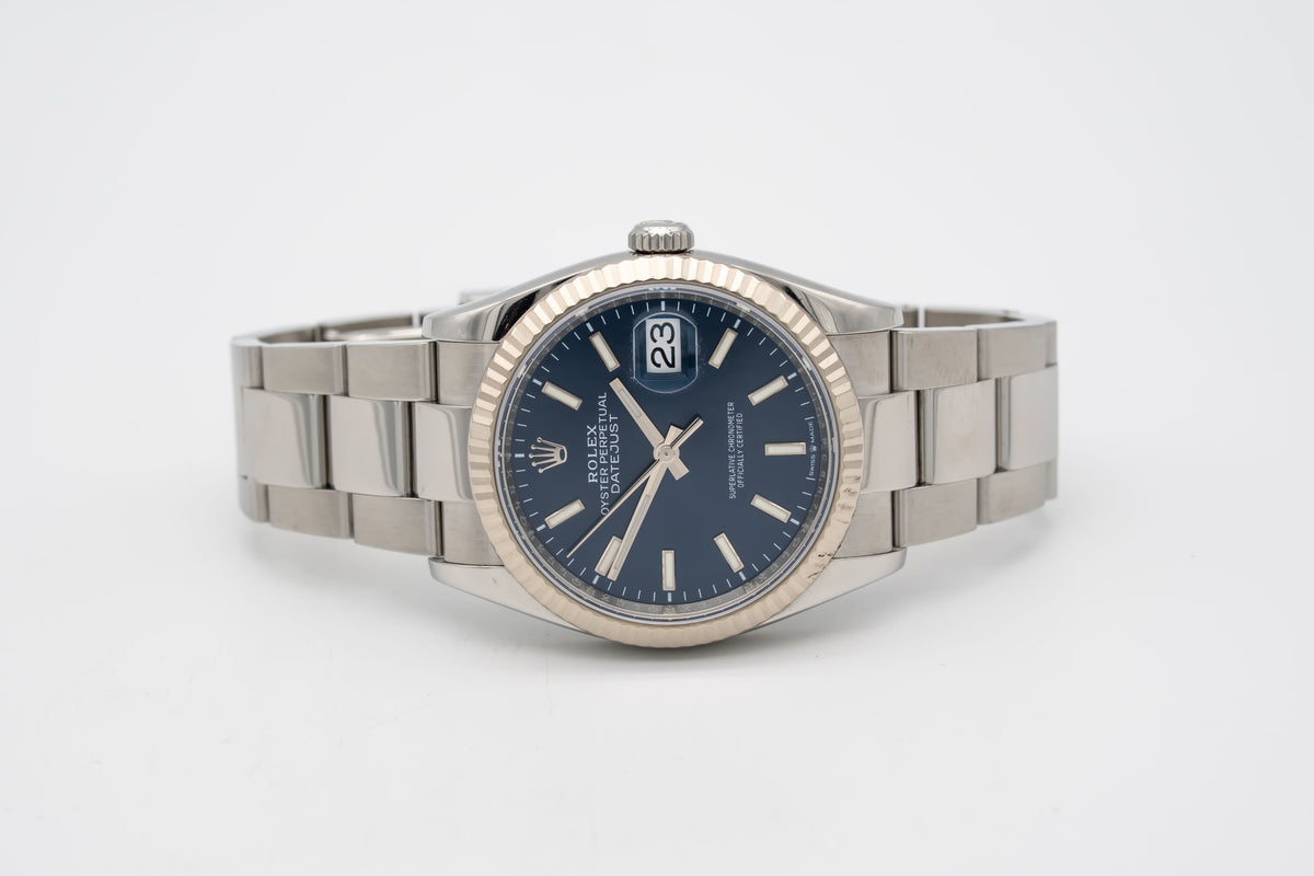 Rolex Datejust 126234 Rare Blue Dial Stahl Weissgold 750 Automatik 36mm