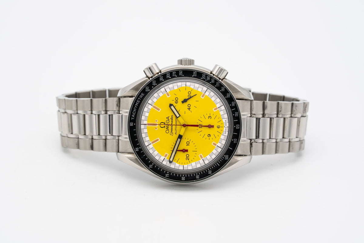 Omega Speedmaster Reduced Rare Unpolished Schumacher Edition Stahl Automatik 39mm