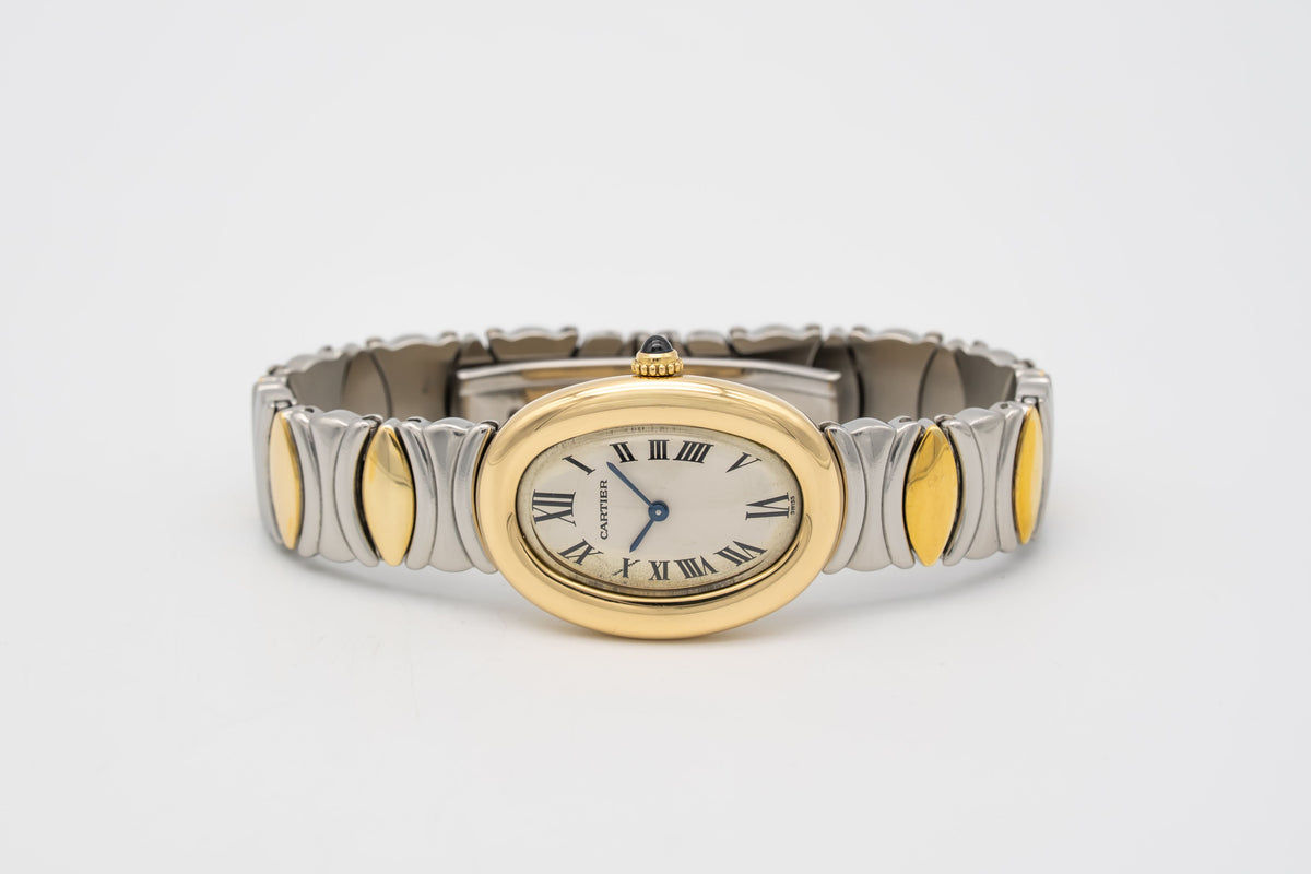 Cartier Baignoire 8057910 Lady Stahl Gelbgold 750