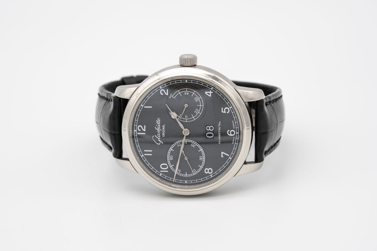 Glashütte Original Senator Observer Stainless Steel Automatic Grey Dial 44mm