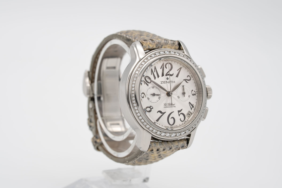 Zenith El Primero Chronomaster Star Factory Diamonds Stainless Steel Automatic 37.5mm