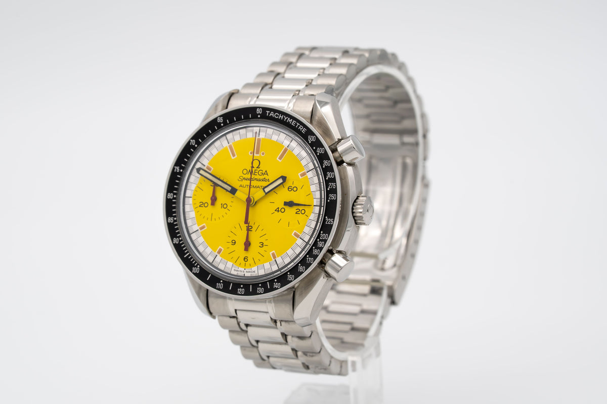 Omega Speedmaster Reduced Rare Unpolished Schumacher Edition Stahl Automatik 39mm