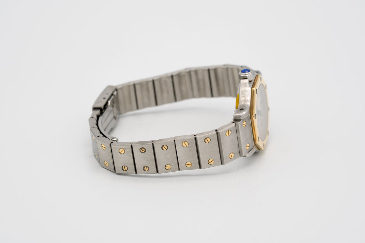 Cartier Santos Octagon Lady Unpolished Stahl Gelbgold 750 25mm