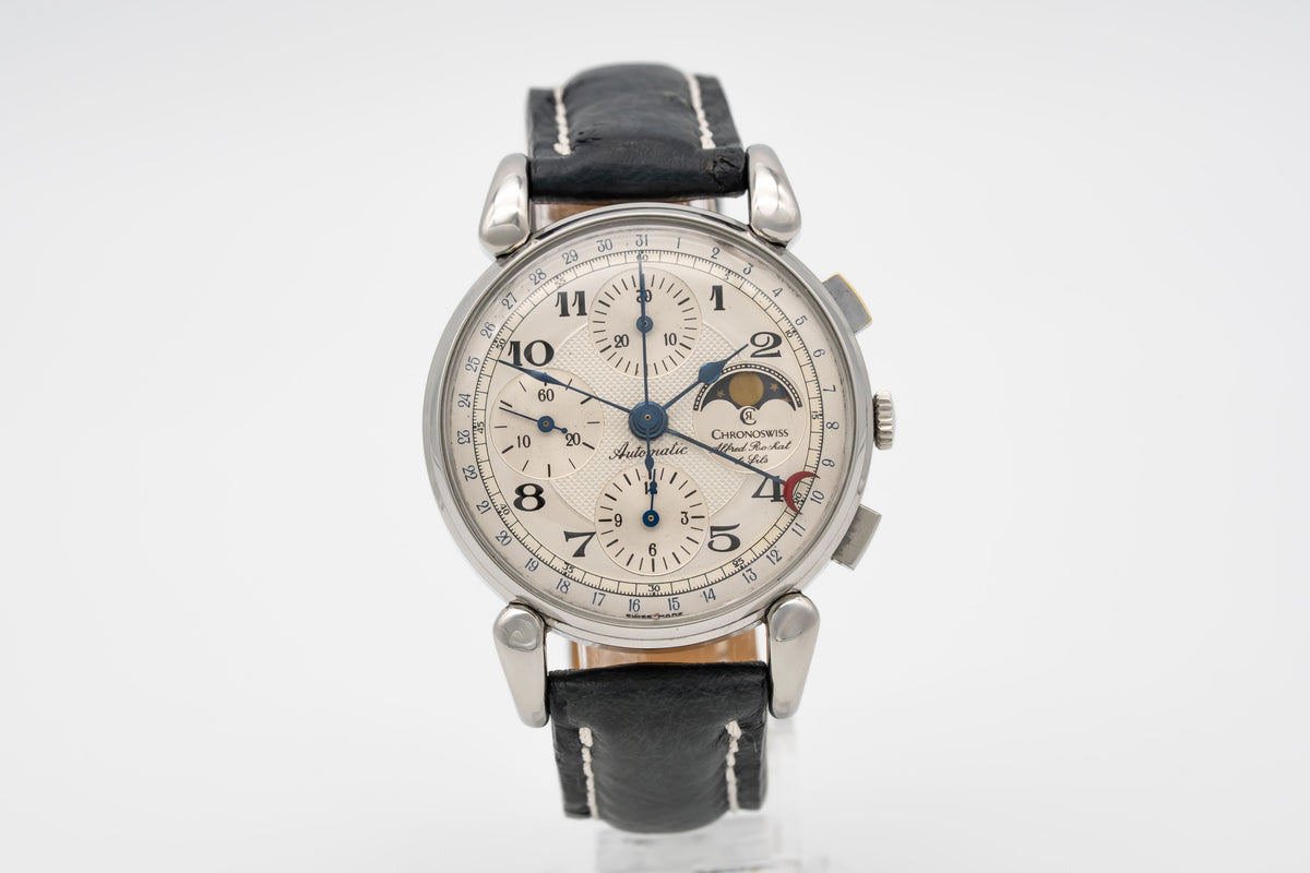 Chronoswiss Lunar Classic Chronograph Stainless Steel Automatic Papers 37mm