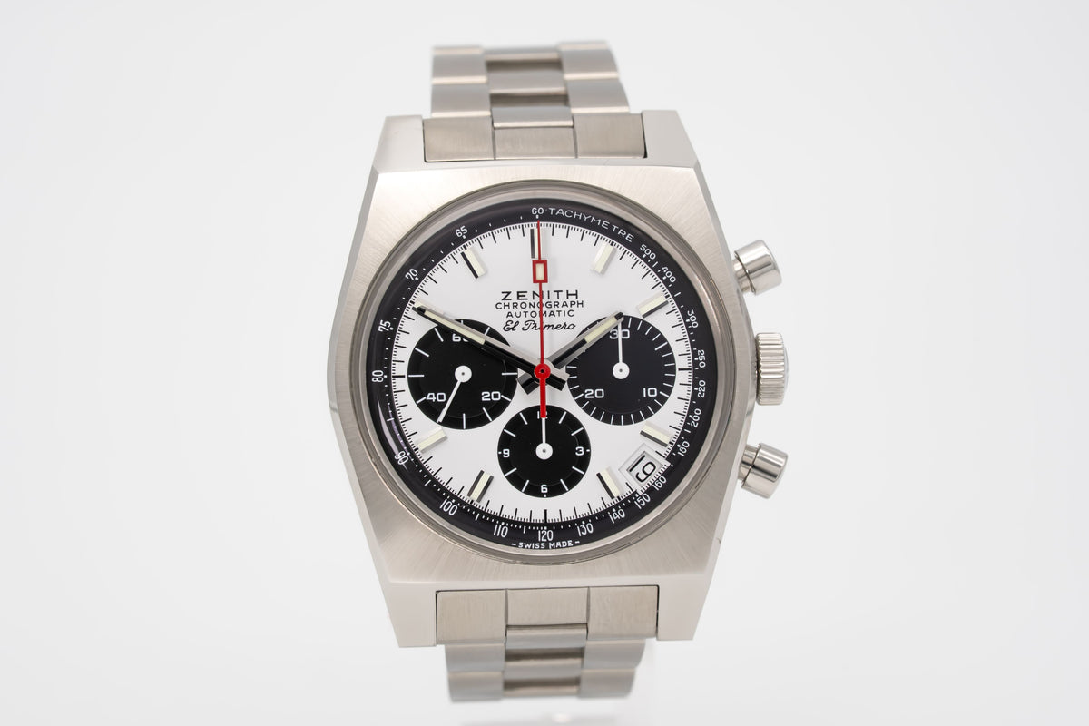 Zenith El Primero Chronomaster Rare Unpolished Like New Steel Automatic Papers 37mm