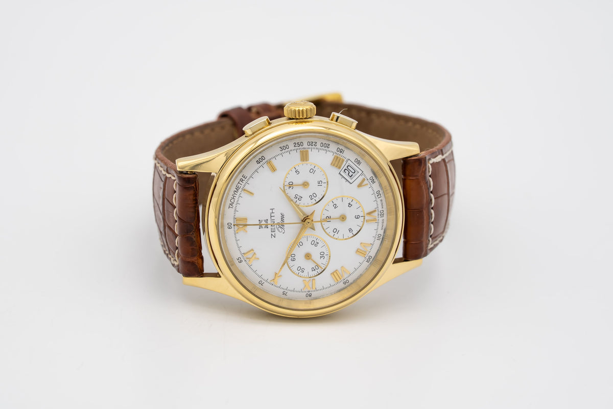 Zenith Prime 18 Karat Yellow Gold Manual Winding 38mm Gelbgold 750