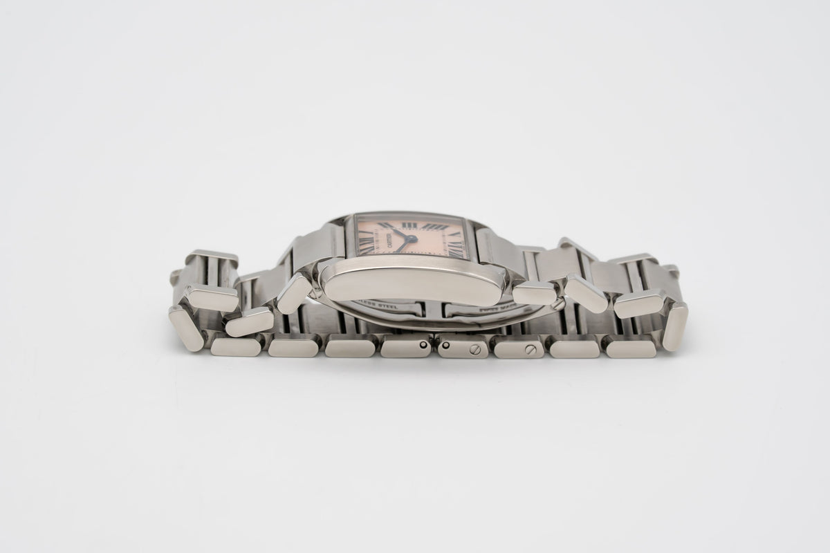 Cartier Tank Française Lady 2384 MOP Stainless Steel 20mm Papers
