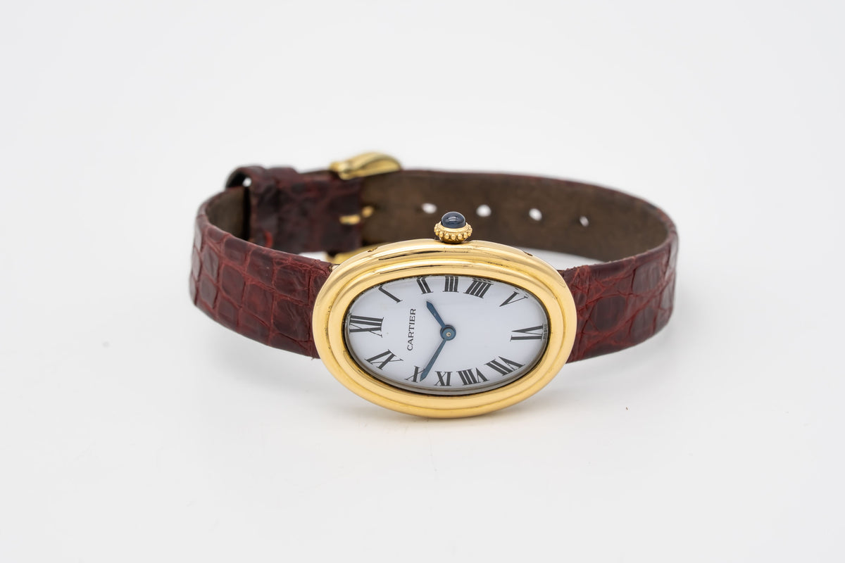 Cartier Baignoire 78094 Very Rare Ladies 18K Gold Manual Winding