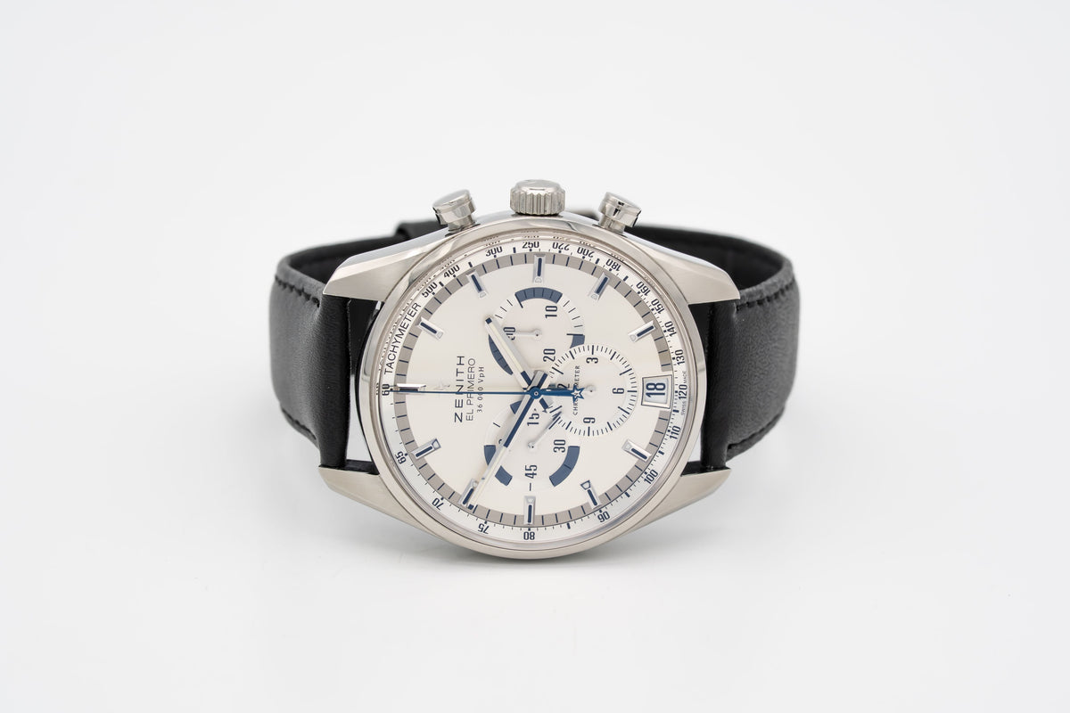 Zenith El Primero 36'000 VpH Stainless Steel Automatic 42mm Papers