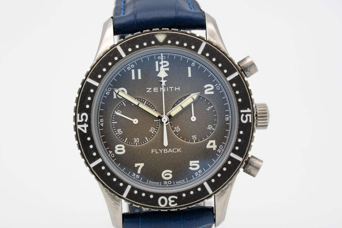 Zenith Pilot Type 20 Chronograph Flyback Stainless Steel Automatic 43mm Papers