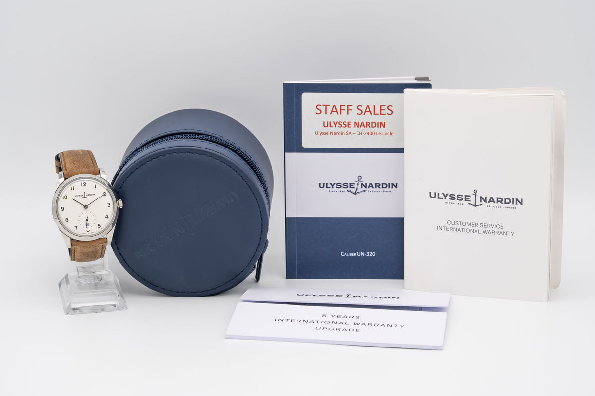 Ulysse Nardin Classico 3203-900 Paul David Full Set Stahl Automatik 39mm