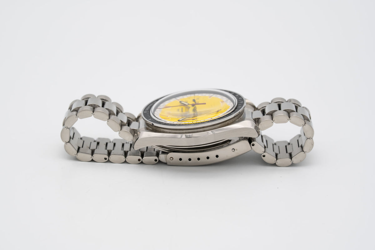 Omega Speedmaster Reduced Rare Unpolished Schumacher Edition Stahl Automatik 39mm