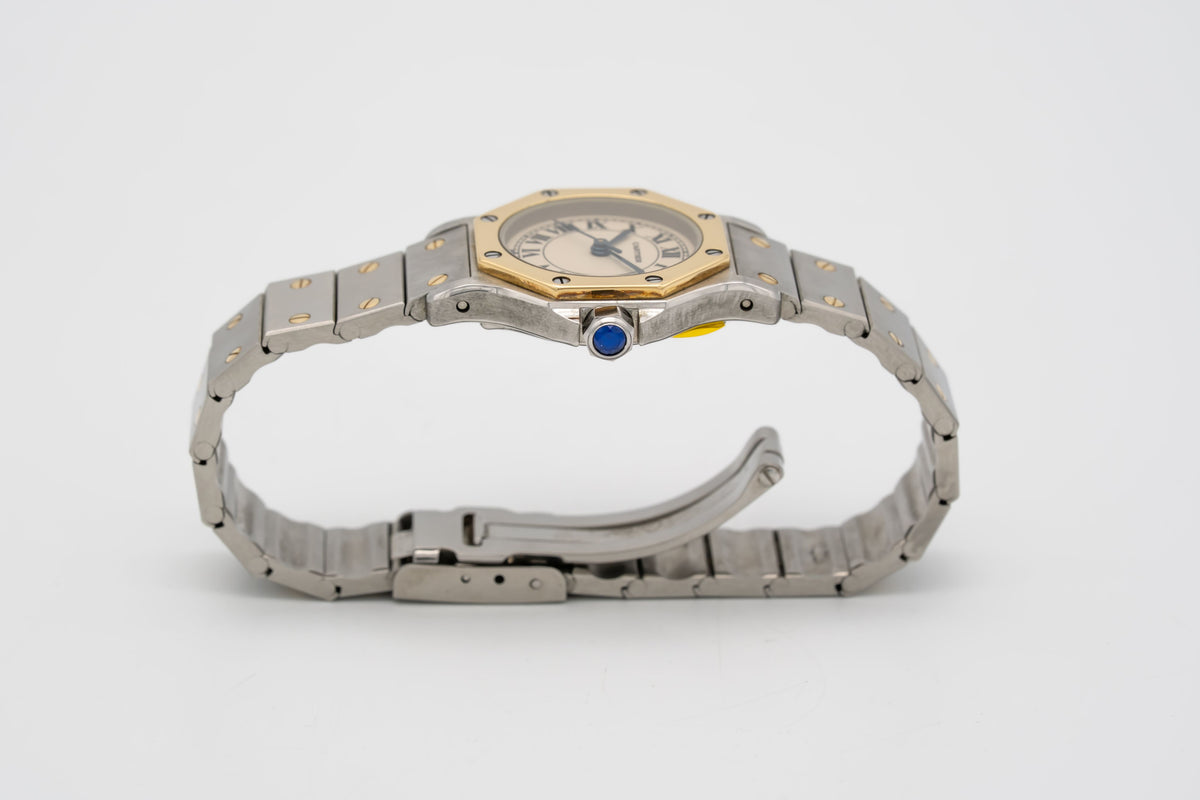 Cartier Santos Octagon Lady Unpolished Stahl Gelbgold 750 25mm
