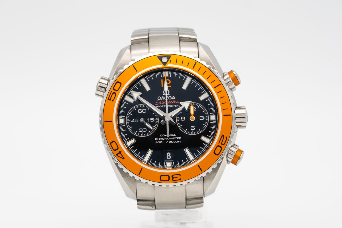 Omega Seamaster Planet Ocean Chronograph Stahl Automatik 45.5mm Papers