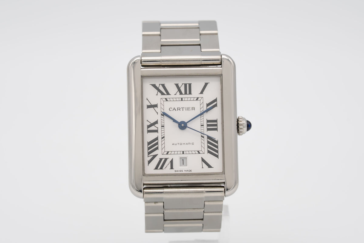 Cartier Tank Solo XL 3515 Stahl Automatik 31mm Herrenuhr Papers