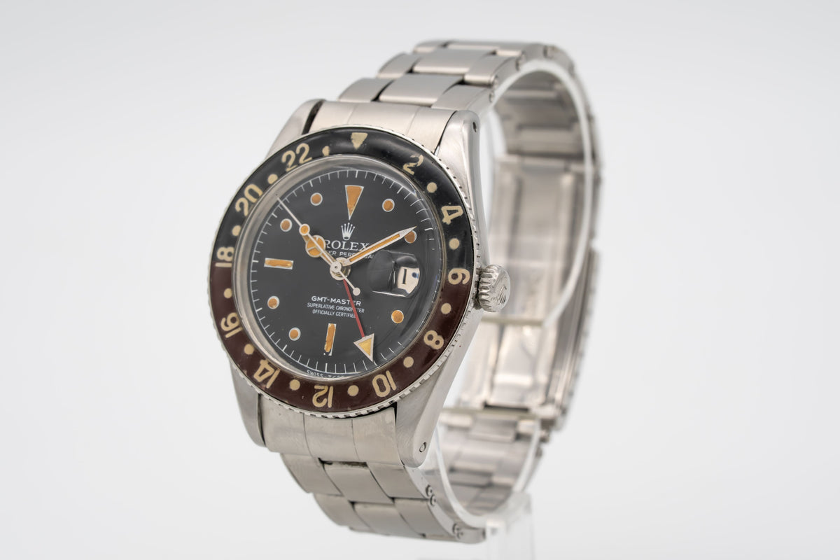 Rolex GMT-Master 6542 Rare Pussy Galore Bakelite Pepsi Stahl Automatik 38mm