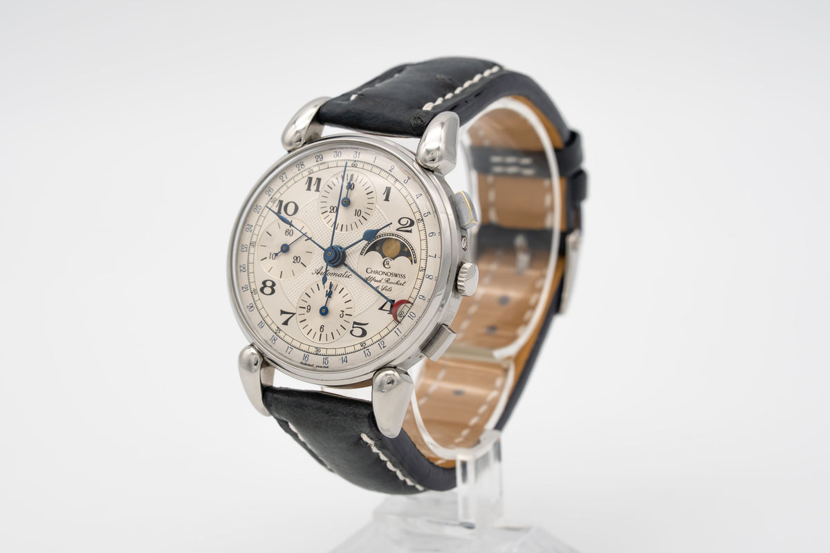 Chronoswiss Lunar Classic Chronograph Stainless Steel Automatic Papers 37mm