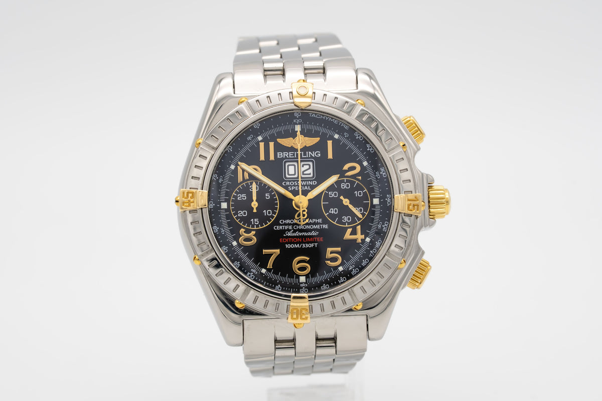 Breitling Crosswind Special B44356 Limited Edition Stahl Gelbgold Automatik 44mm Papers
