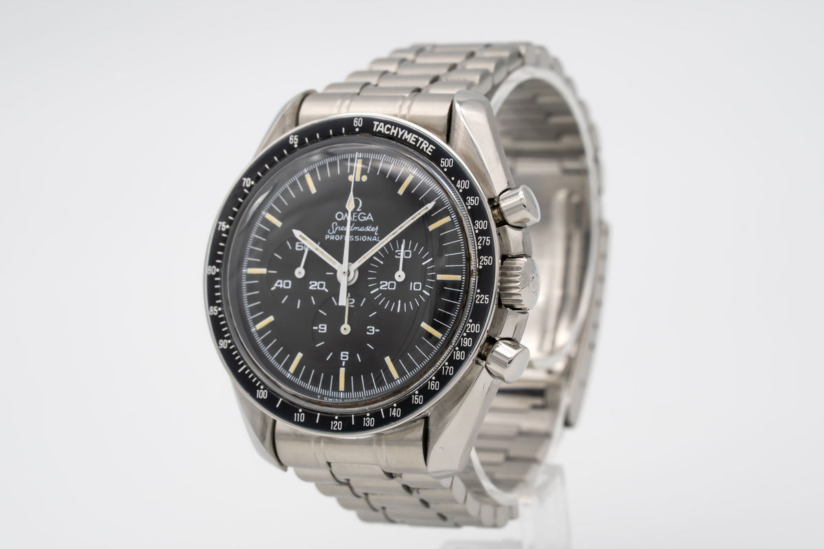 Omega Speedmaster Professional Moonwatch Rare Long S and R Stainless Steel Manual Winding 42mm