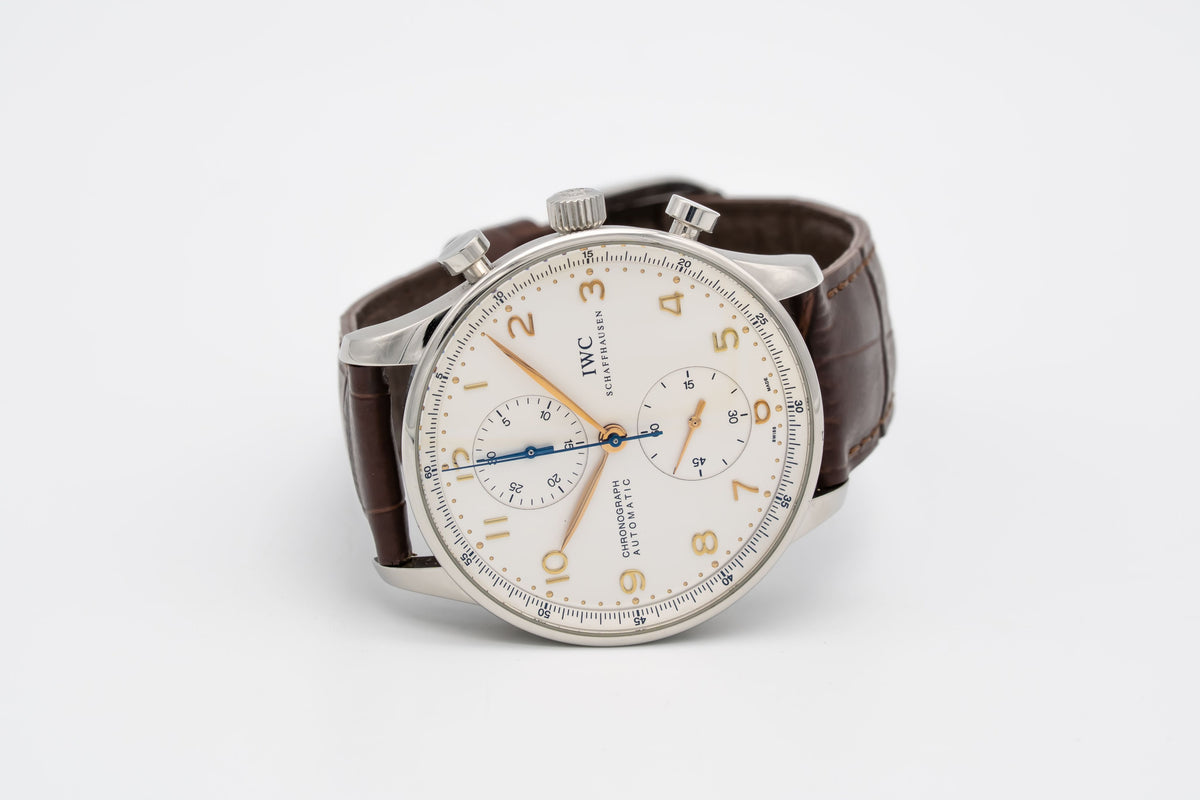 IWC Portugieser Chronograph Portuguese Chronograph IW371445 Portuguese Stahl Automatik 41mm Papers