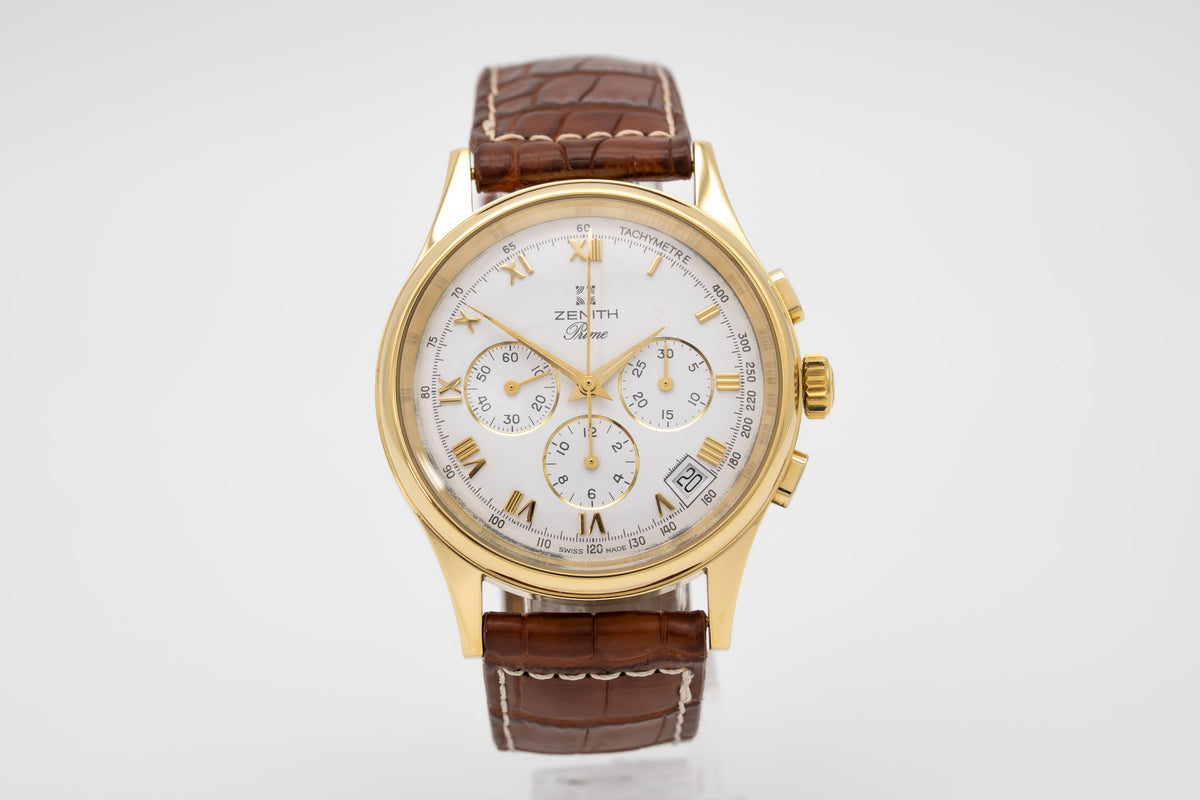 Zenith Prime 18 Karat Yellow Gold Manual Winding 38mm Gelbgold 750