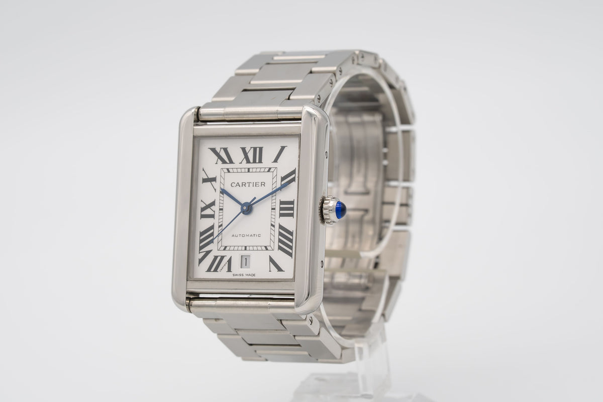 Cartier Tank Solo XL 3515 Stahl Automatik 31mm Herrenuhr Papers