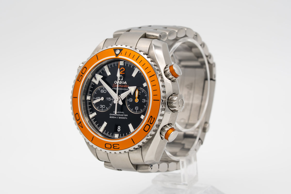 Omega Seamaster Planet Ocean Chronograph Stahl Automatik 45.5mm Papers