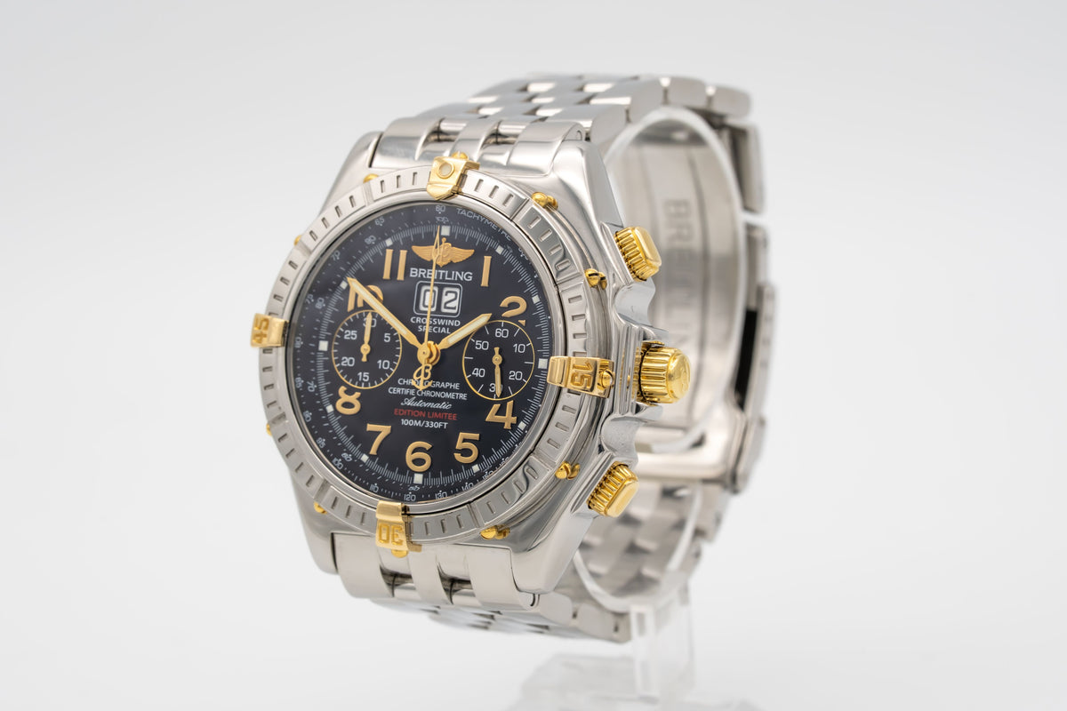 Breitling Crosswind Special B44356 Limited Edition Stahl Gelbgold Automatik 44mm Papers