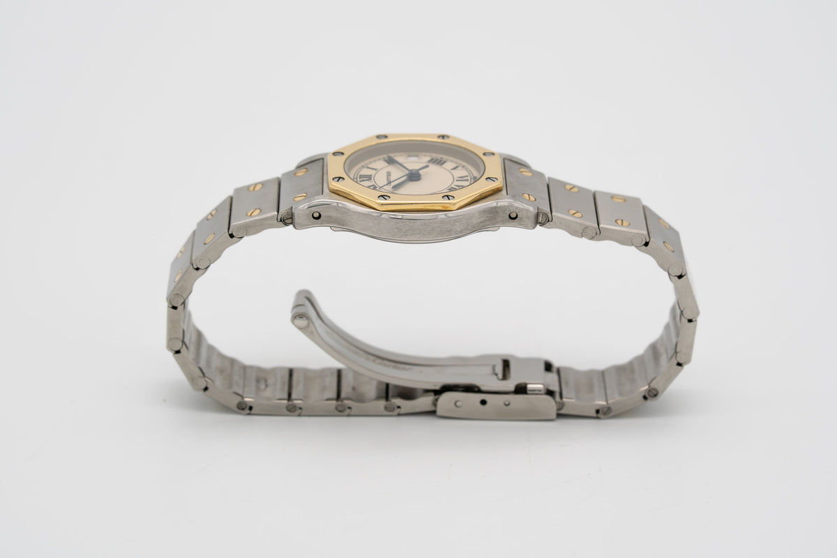 Cartier Santos Octagon Lady Unpolished Stahl Gelbgold 750 25mm