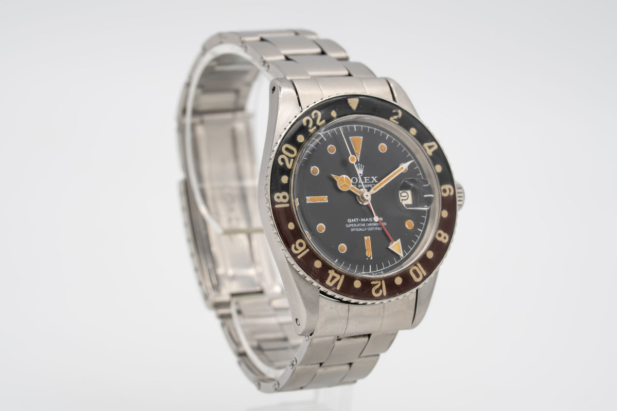 Rolex GMT-Master 6542 Rare Pussy Galore Bakelite Pepsi Stahl Automatik 38mm
