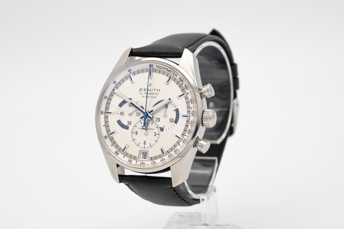 Zenith El Primero 36'000 VpH Stainless Steel Automatic 42mm Papers