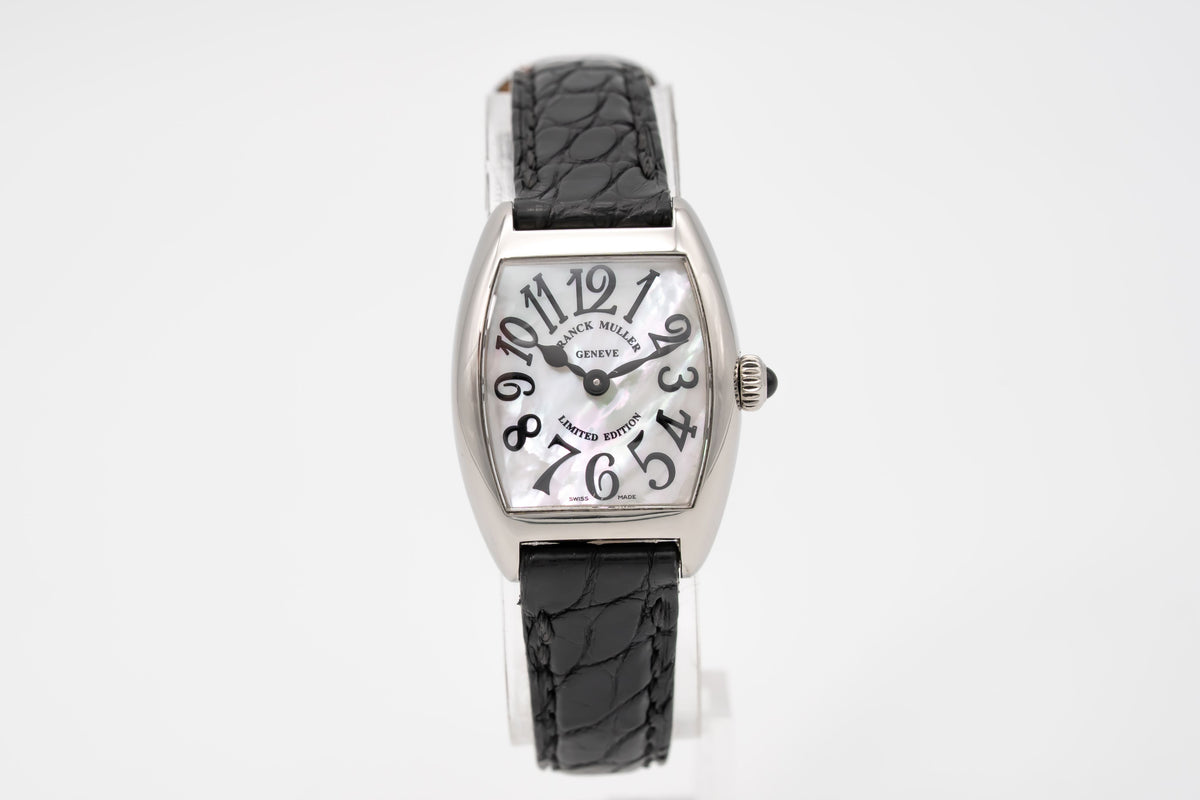 Franck Muller Tonocarbex 2252 QZ Lady MOP Dial Stainless Steel Papers