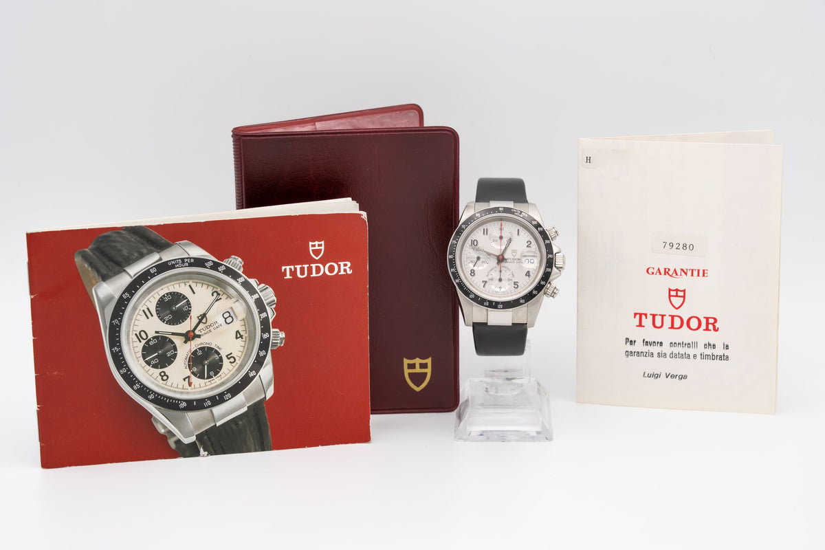 Tudor Prince Date 79280 Rare Unpolished Chrono Stahl Automatik 40mm Papers