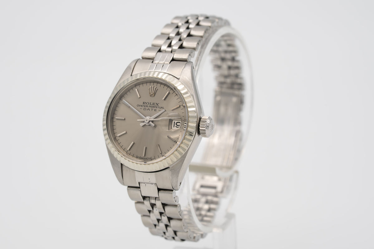 Rolex Lady-Datejust 6917 Rare Grey Dial Stahl Weissgold 750 Automatik 26mm