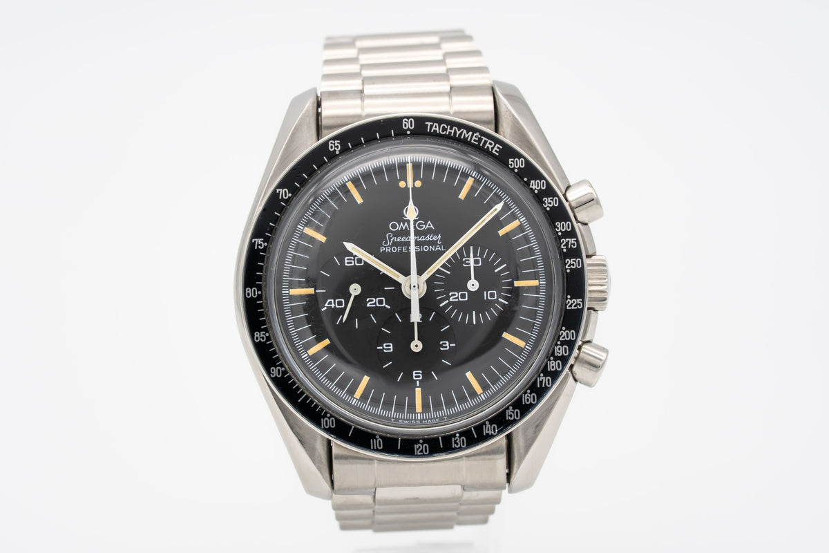 Omega Speedmaster Professional Moonwatch Rare Long S and R Stainless Steel Manual Winding 42mm